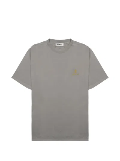 Premiata Premium Logo Cotton T-shirt For Men In Gray