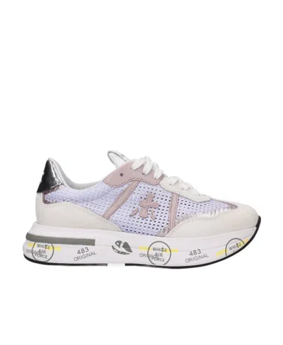Premiata Low-cut Lace-up Sneakers In White