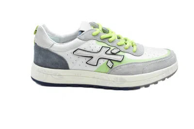 Premiata Low Shoes With Textured Upper In Gray