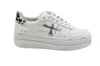 Premiata Low-top Dual-layer Platform Sneakers In White