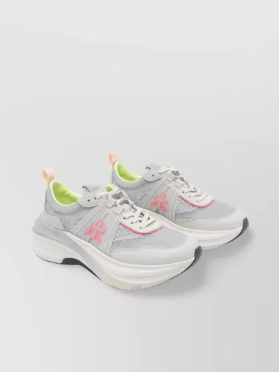 Premiata Low Top Fabric Hill Sneakers Mesh In Grey