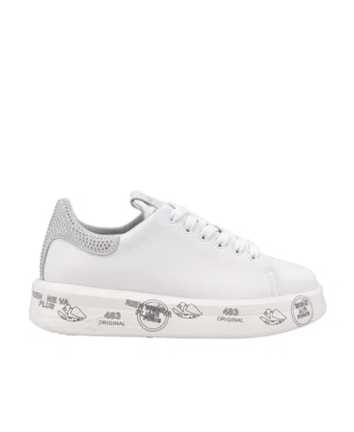 Premiata Low-top Flat-soled Casual Shoes In White