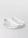 Premiata Low Top Leather Sneakers With Embroidered Round Toe