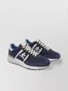 Premiata Suede And Technical Fabric Blue Lander Sneakers