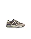 Premiata Low-top Sneakers With Suede And Smooth Texture Details In Multi