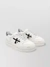 Premiata Low Top Sneakers With Animal Print Accent In White