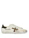 Premiata Low-top Sneakers With Calf Leather And Vintage Detailing In White