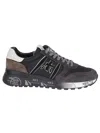 Premiata Low-top Sneakers With Suede Accents And Graphic Outsole In Multi