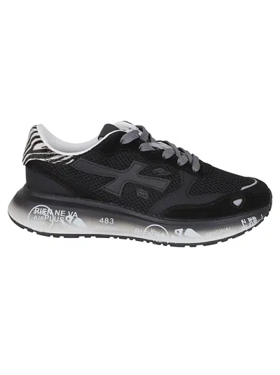 PREMIATA LOW-TOP SNEAKERS WITH ZEBRA PRINT AND PREMIUM LEATHER ACCENTS