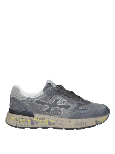 Premiata Low-top Lace-up Sneaker In Gray