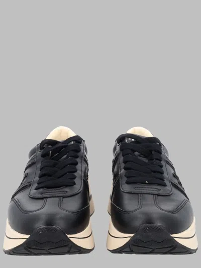 Premiata Low-top Lace-up Sneakers In Black