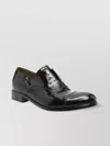 Premiata Luce B Lace Up Cap Toe Glossy Finish In Black