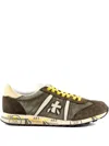 Premiata Lucy Leather-stripe Sneakers In Brown