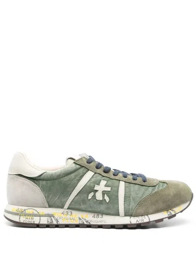 PREMIATA PREMIATA LUCY LOGO SNEAKER GREEN TONGUE
