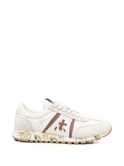 Premiata Lucy Logo-patch Sneakers In Neutral