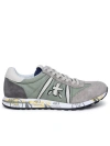 PREMIATA LUCY SNEAKER IN GREEN LEATHER AND FABRIC