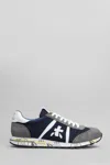 Premiata Blue And Grey Leather Eric Sneakers