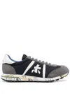 Premiata Lucy Sneakers In Grey Suede And Fabric In Blue
