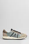Premiata Multicolour Sneakers With Leopard Print Accent And Textured Outsole In Brown