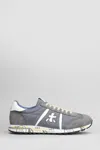 Premiata Lucy Sneakers In Grey Suede And Fabric In Gray