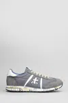 Premiata Lucy Sneakers In Grey Suede And Fabric In Gray