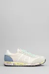 Premiata Lucy Sneakers In Powder Suede And Fabric In White
