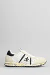 Premiata Low Top Sneakers With Contrast Heel Tab In White