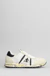 Premiata Low Top Sneakers With Contrast Heel Tab In White