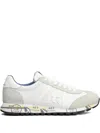 Premiata Lucy Sneakers In White Suede And Fabric In White