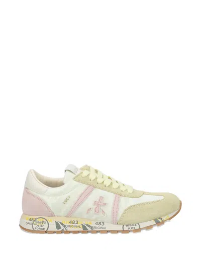 Premiata Lucyd 8141 Suede-panel Sneakers In Green