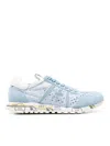 Premiata Cut Out-detail Panelled Sneakers In Blue