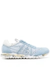 Premiata Cut Out-detail Panelled Sneakers In Light Blue