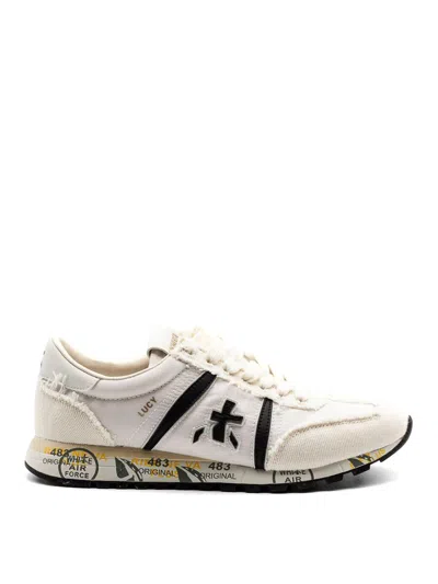 Premiata Lucyd Logo Sneakers In Grey In Multi