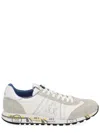 Premiata Lace-up Sneakers With Suede Accents And Cushioned Sole In White