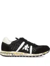Premiata Low Top Sneakers With Contrast Heel Tab In Black