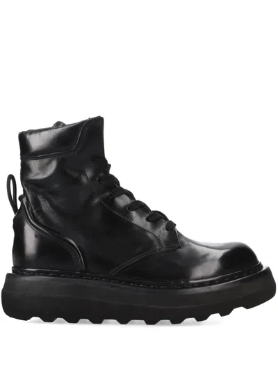 Premiata M6871a Calfskin Ankle Boots In Black