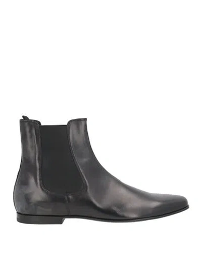 Premiata Man Ankle Boots Black Size 9 Leather