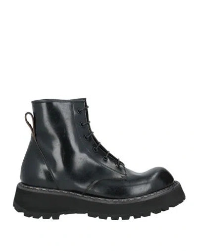 Premiata Man Ankle Boots Black Size 8 Leather