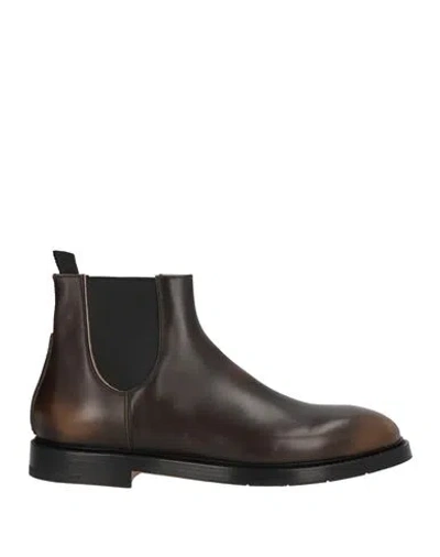 Premiata Man Ankle Boots Dark Brown Size 8 Leather