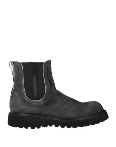 Premiata Man Ankle Boots Grey Size 10 Leather In Gray