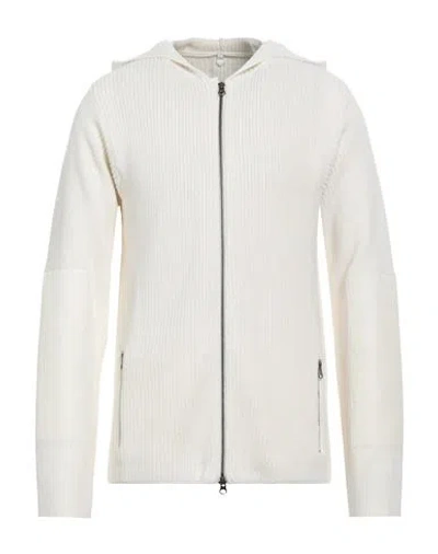 Premiata Man Cardigan Cream Size Xl Virgin Wool In White