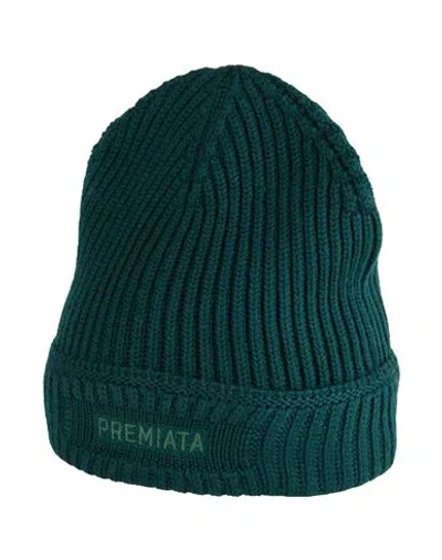 Premiata Man Hat Dark Green Size Onesize Merino Wool