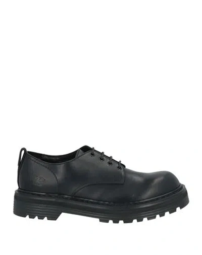 Premiata Man Lace-up Shoes Black Size 9 Leather