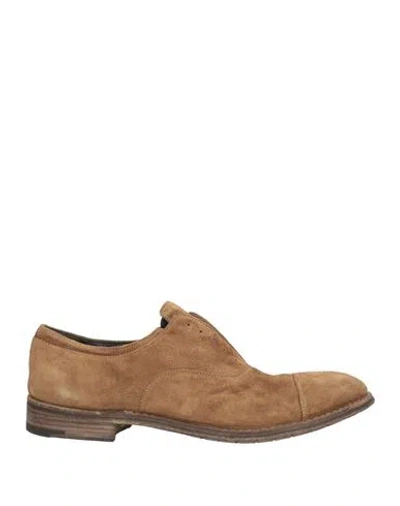 Premiata Man Lace-up Shoes Camel Size 10 Leather In Brown