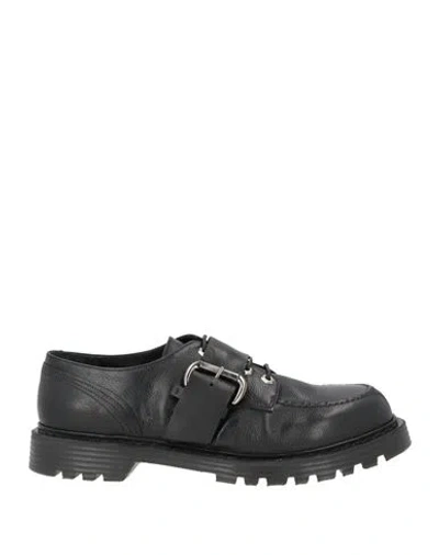 Premiata Man Lace-up Shoes Black Size 9 Leather