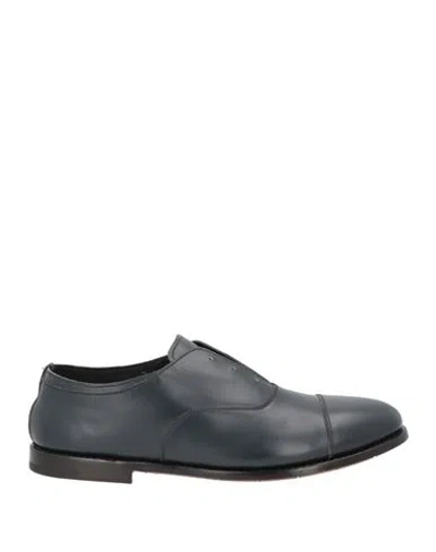 Premiata Man Lace-up Shoes Midnight Blue Size 9 Leather