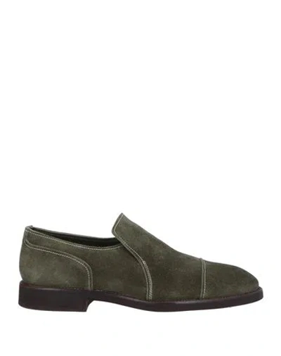 Premiata Man Loafers Military Green Size 10 Soft Leather