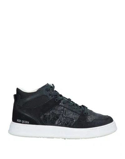 Premiata Man Sneakers Black Size 13 Leather, Textile Fibers
