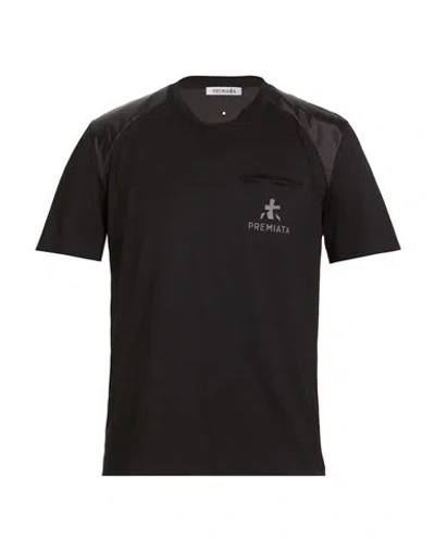 Premiata Man T-shirt Black Size M Cotton, Polyamide