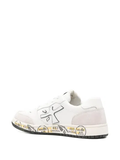 Premiata Kids' Marc Logo-patch Panelled Sneakers In White